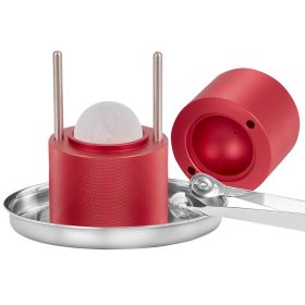 VEVOR Ice Ball Press, 2.4" Ice Ball Maker, Aircraft Aluminum Alloy, Red