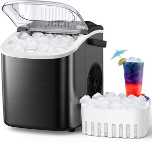 Stainless Steel Countertop Bullet-Shaped Ice Maker