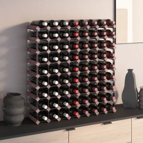 Wine Rack for 72 Bottles Brown Solid Wood Pine