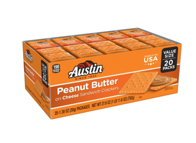 Austin Peanut Butter on Cheese Sandwich Crackers 20 Count