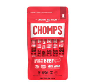 Chomps Grass-Fed and Finished Original Beef Jerky 8 ct.