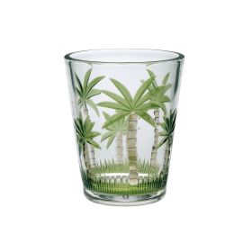 Palm Tree Design Acrylic Glasses Drinking Set of 4 DOF (15oz)