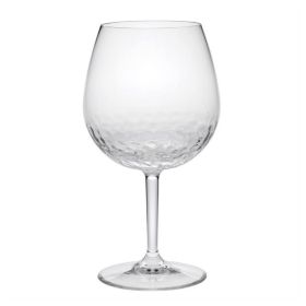 Plastic Wine Glasses Set of 4 (22oz), BPA Free Tritan Hammer Wine Glass Set