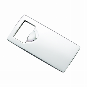 Rectangular Bottle Opener, Nickel Plated, 4"