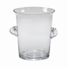 Clear Glass Ice Bucket 8.5"