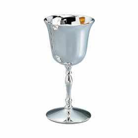 Water Goblet, Nickel Plated 10 Oz Cup 7.25" H