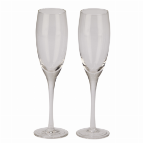 "Claro" Toasting Flutes (Pair) 9"