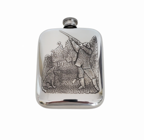 English Pewter 6oz Shooting Flask