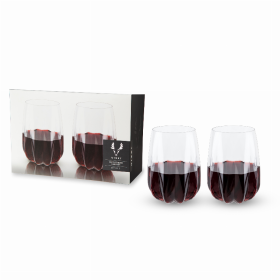 Cactus Crystal Stemless Wine Glasses By Viski