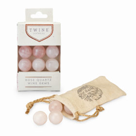 Rose Quartz Wine Gems Set Of 6 By Twine