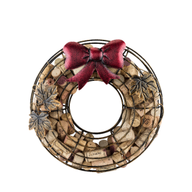 Holiday Wreath Wine Cork Holder