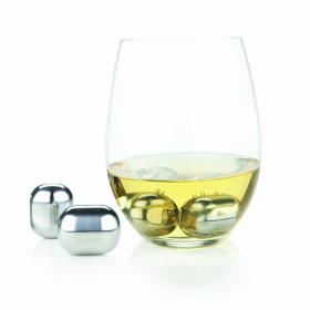 Glacier Stainless Steel Wine Globes By Viski