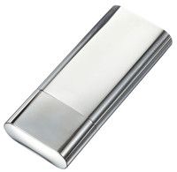 Visol Livorno Polished Stainless Steel 3 Finger Cigar Case