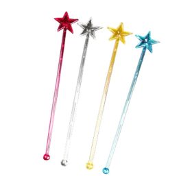 Colorful Star Cocktail Stirring Sticks Disposable Beverage Stirrers, 30Pcs