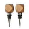 Elegant Aluminum & Wood Wine Bottle Stopper –