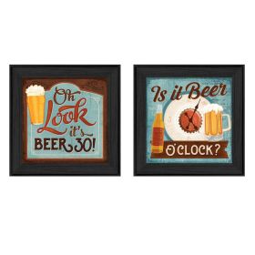 "Beer O'clock Collection" 2-Piece Vignette By Mollie B., Printed Wall Art