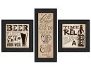 "Beer Time Collection" 3-Piece Vignette By Deb Strain