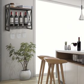 Heavy-Duty Wall Wine Rack - 2-Tier