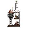 11 Bottle Wine Bakers Rack, 5 Tier Freestanding Wine Rack with Hanging Wine Glass Holder