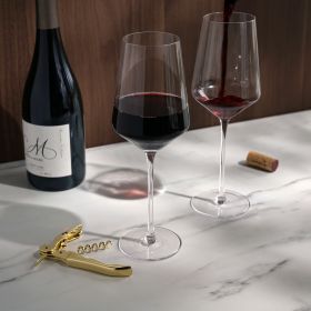 Viski Raye Crystal Wine Glass & Corkscrew Gift Set: Uncork Elegance.