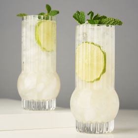 Deco Crystal Highball Glasses – Sip in Style, Step Back in Time