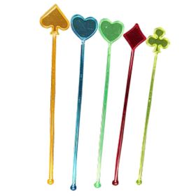 Colorful Poker Cocktail Stirring Sticks 50 Pcs