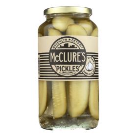 McClure's Garlic Dill Pickles (Case of 6 - 32 Oz)