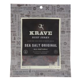 Krave Beef Jerky - Sea Salt Original - Case Of 8 - 2.7 Oz