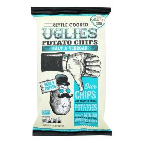 Diffenbach's Ugly Snacks Salt & Vinegar Kettle Cooked Chips - Case Of 12 - 6 Oz