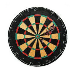 Tournament Bristle Dartboard w 6 Regulation Steel Tip Darts