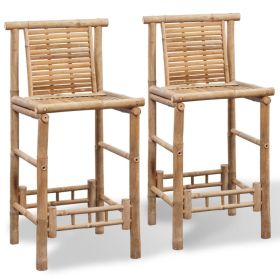 Bamboo Bar Stool Set - Set of 2