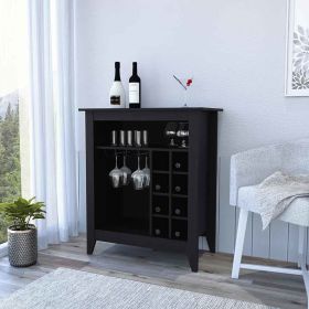 Castle Bar Cabinet: Black Wine Storage