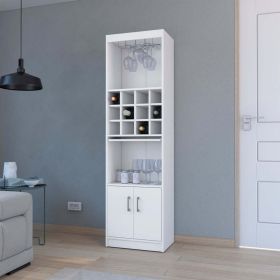 Fulton Bar Cabinet  Living Room, White