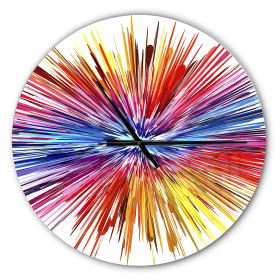 Designart 'Color Explosion' Modern Wall Clock (23")