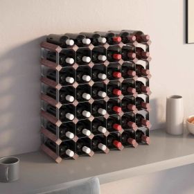 Wine Rack for 42 Bottles - Brown Solid Pine Wood