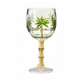 LeadingWare 4-Pack Palm Tree Plastic Wine Glasses (16oz)