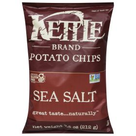 Kettle Brand Sea Salt Potato Chips (Case of 12 - 7.5 Oz)