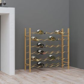 6-Tier Metal Wine Rack - Gold Finish