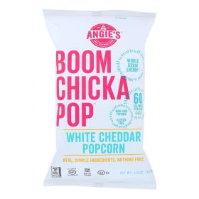 Angie's Boom Chicka Pop White Cheddar Popcorn - Case Of 12 - 4.5 Oz.