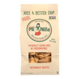 Mi Nina's White Corn Tortilla Chips With Sea Salt - Case Of 9 - 12 Oz