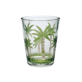 Palm Tree Design Acrylic Glasses - Set of 4