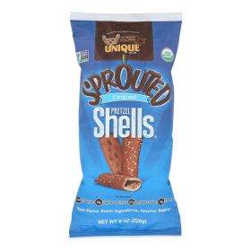 Unique Pretzels – Sprouted Shells with Sea Salt (8 oz, Case of 12)