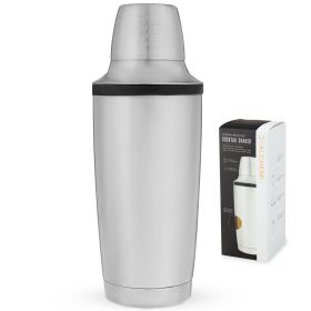 Alchemi Vacuum Insulated Cocktail Shaker in Brushed Steel