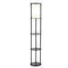 Modern Asian Style Round Shelf Floor Lamp