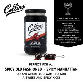 13.4 oz. Spicy Amarena Cherries by Collins