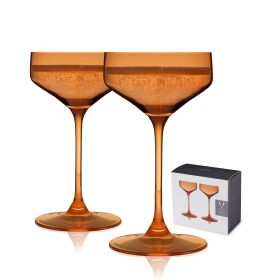 Reserve Nouveau Crystal Coupes in Amber Viski®