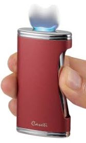 Caseti Big Flat Cigar Lighter (Color: Burgundy)