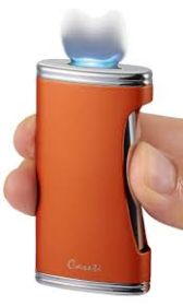 Caseti Big Flat Cigar Lighter (Color: Burnt Orange)