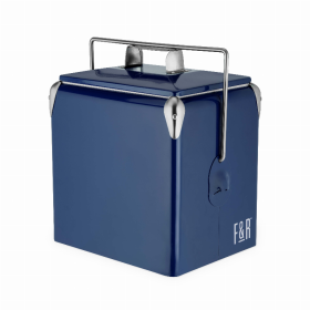 Vintage Metal Cooler By Foster & Rye (Color: Blue)