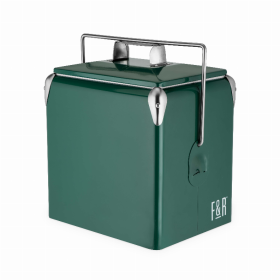 Vintage Metal Cooler By Foster & Rye (Color: Green)